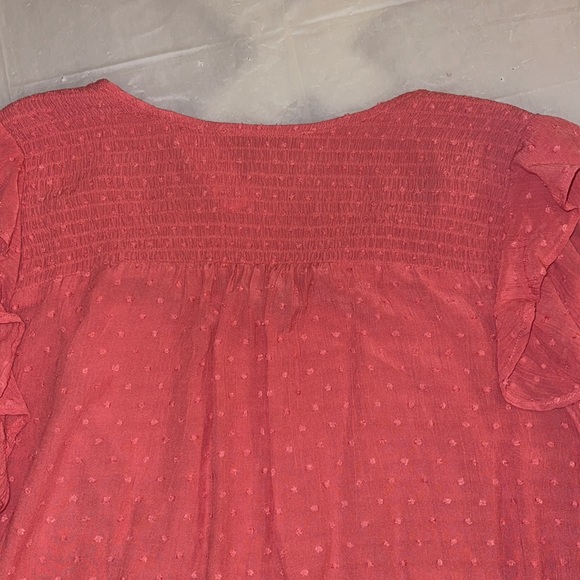 LOFT Insert Dotted Crepe Balloon Sleeve Top Blouse - Picture 6 of 10